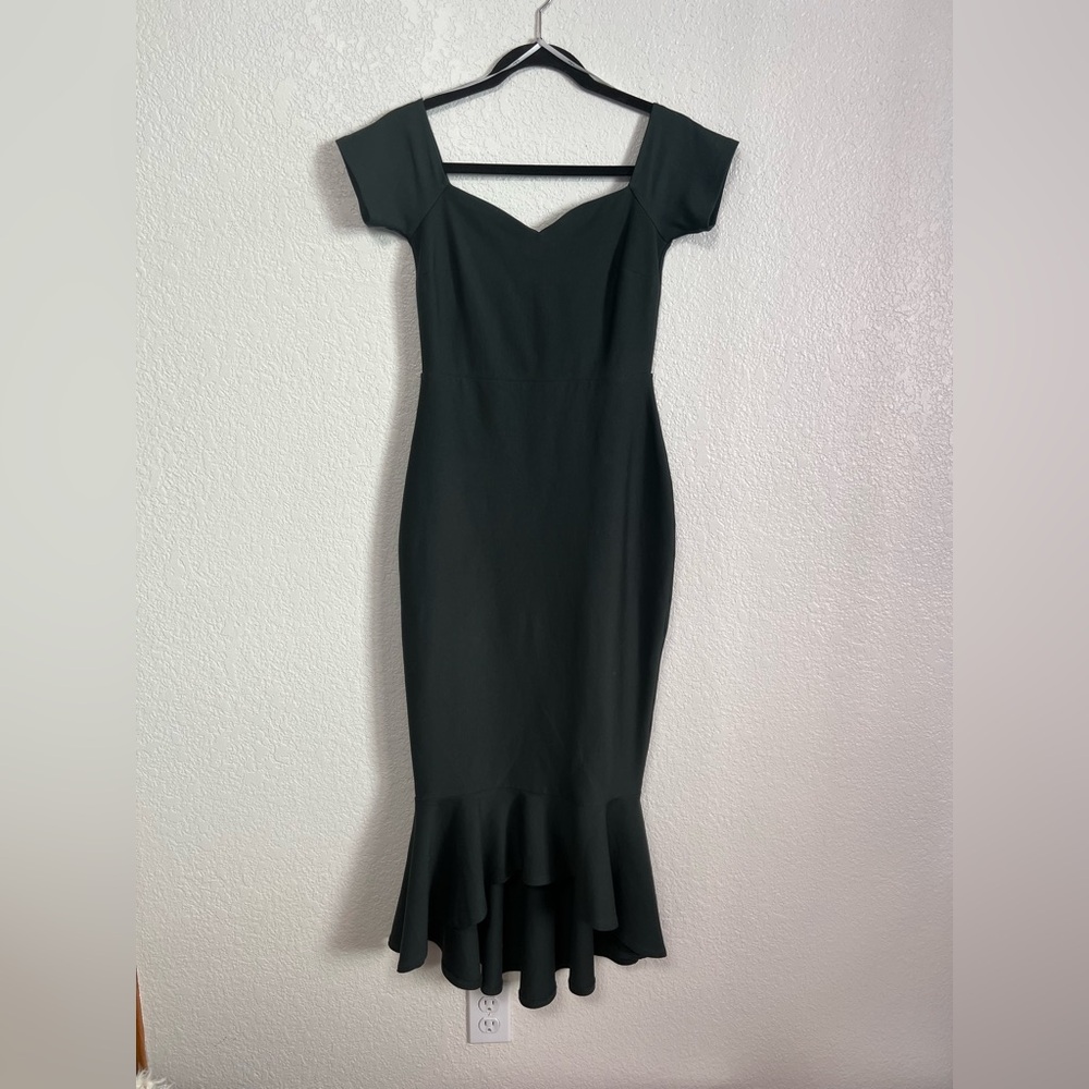 Lulu's Black Midi Dress